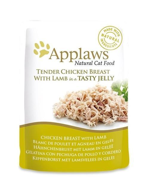 Applaws einekotikesed kassidele, kana ja lambalihaga, želees, 70 g