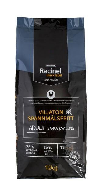 Racinel Black Label kuivtoit täiskasvanud koertele kanaga 12 kg