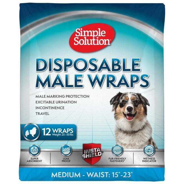 161491.jpg Simple Solution ühekordne mähe, isasele koerale, M 12 tk - Pilt 1