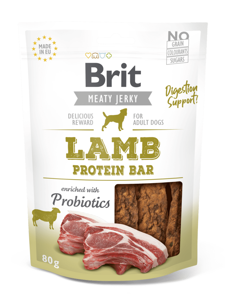 Brit Jerky Lamb Protein Bar Snack närimismaius koertele 80g