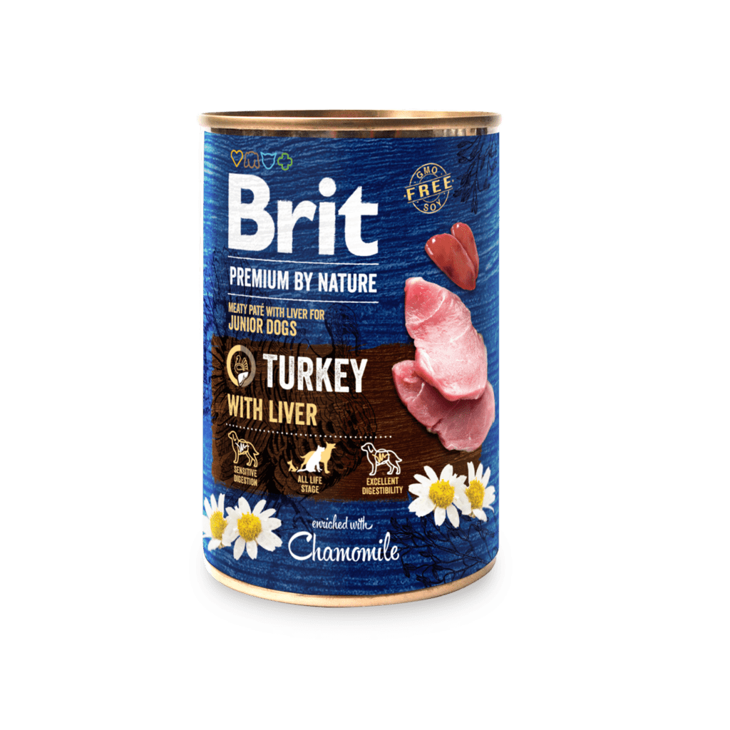 Brit Premium by Nature konserv Turkey with Liver koertele 400g