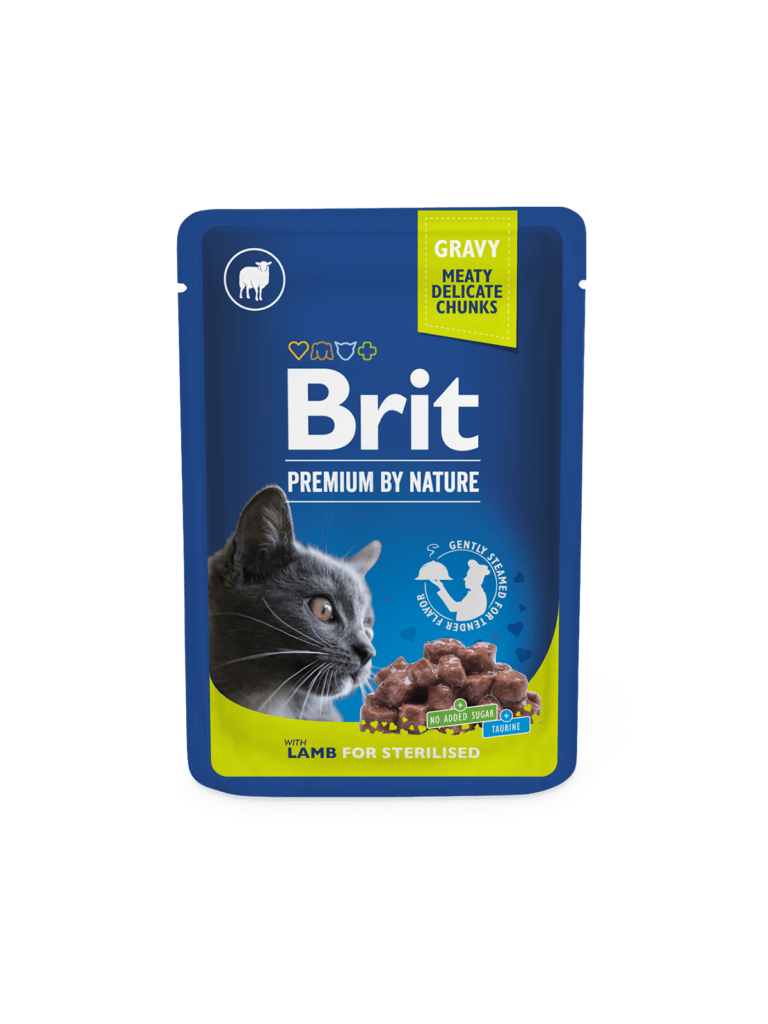 Brit Premium Lamb märgtoit steriliseeritud kassidele 100g pakend