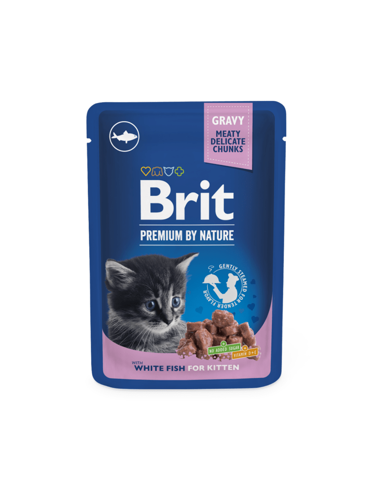 Brit Premium White Fish märgtoit kassipoegadele 100g pakend