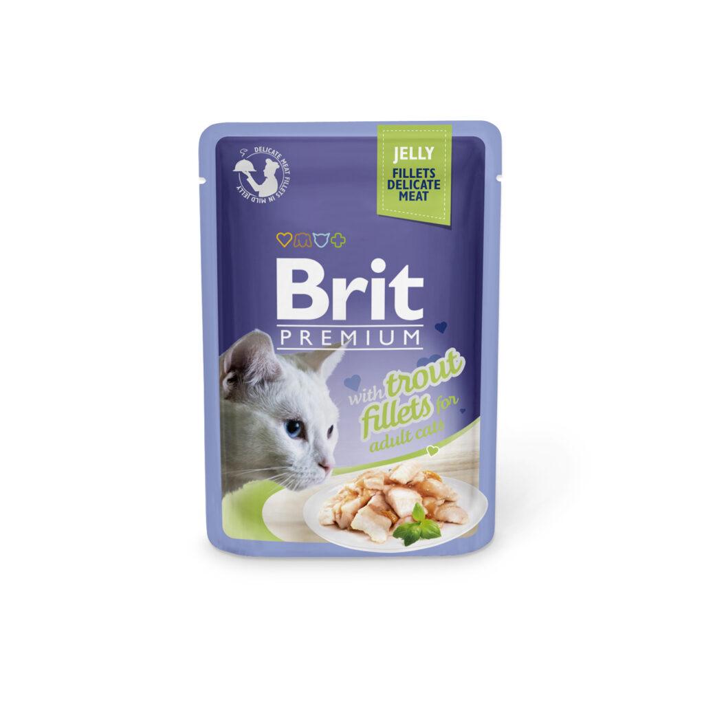 Brit Premium Delicate Trout in Jelly märgtoit kassidele 85g pakend