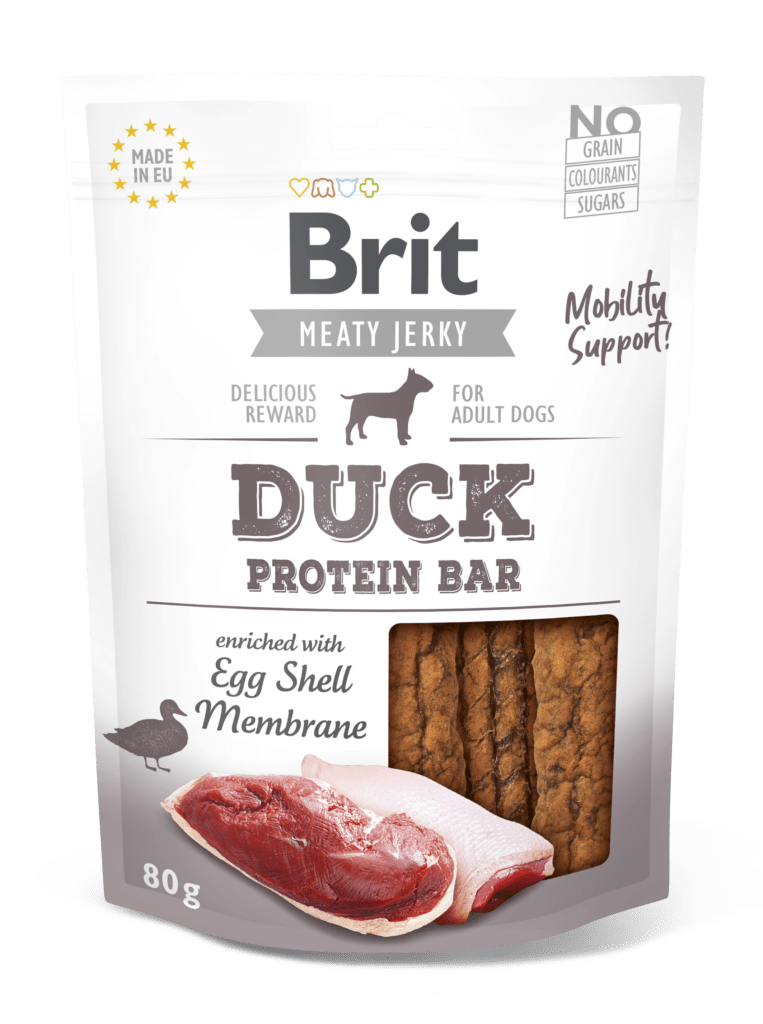 Brit Jerky Duck Protein Bar Snack närimismaius koertele 80g
