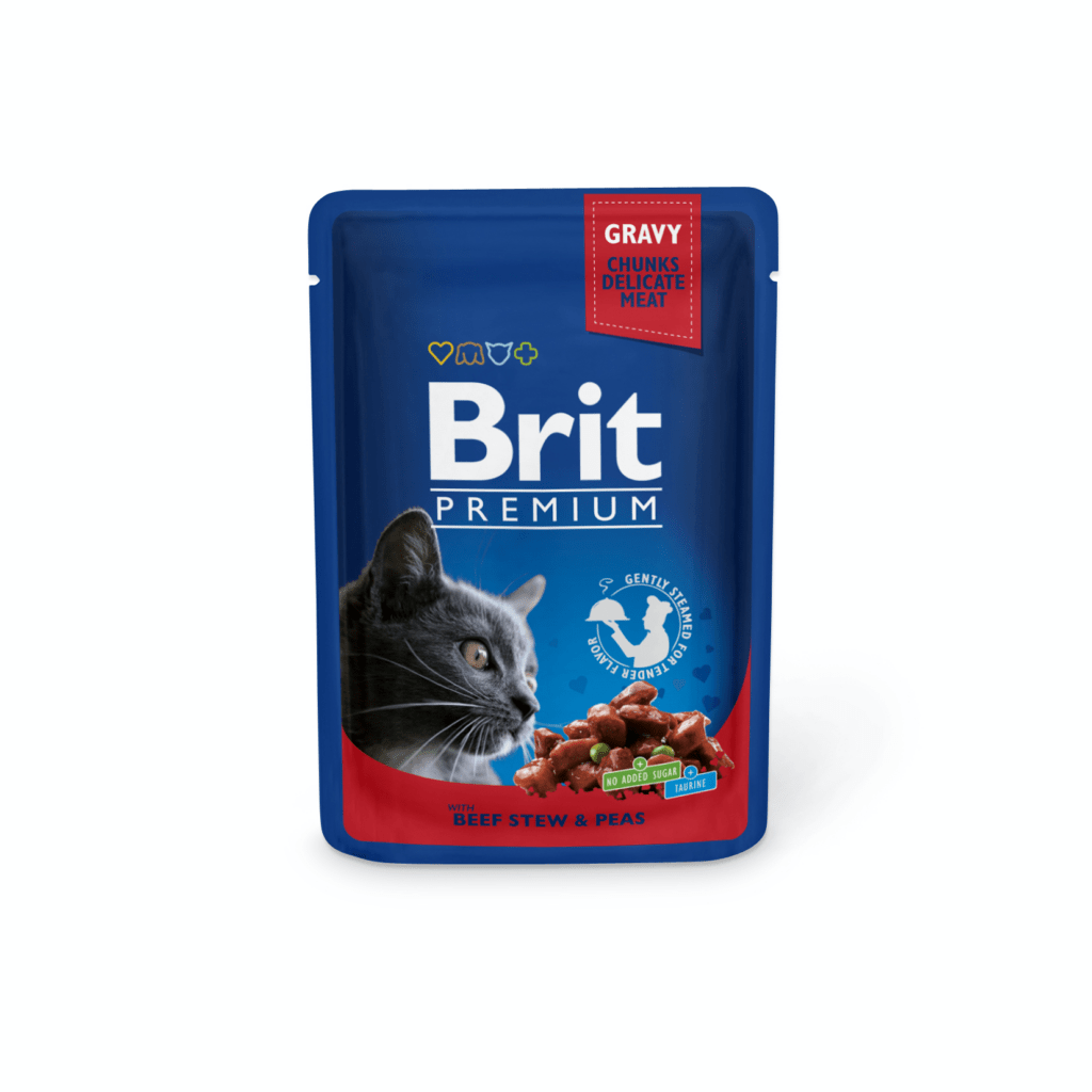 Brit Premium Beef Stew & Peas märgtoit kassidele 100g pakend