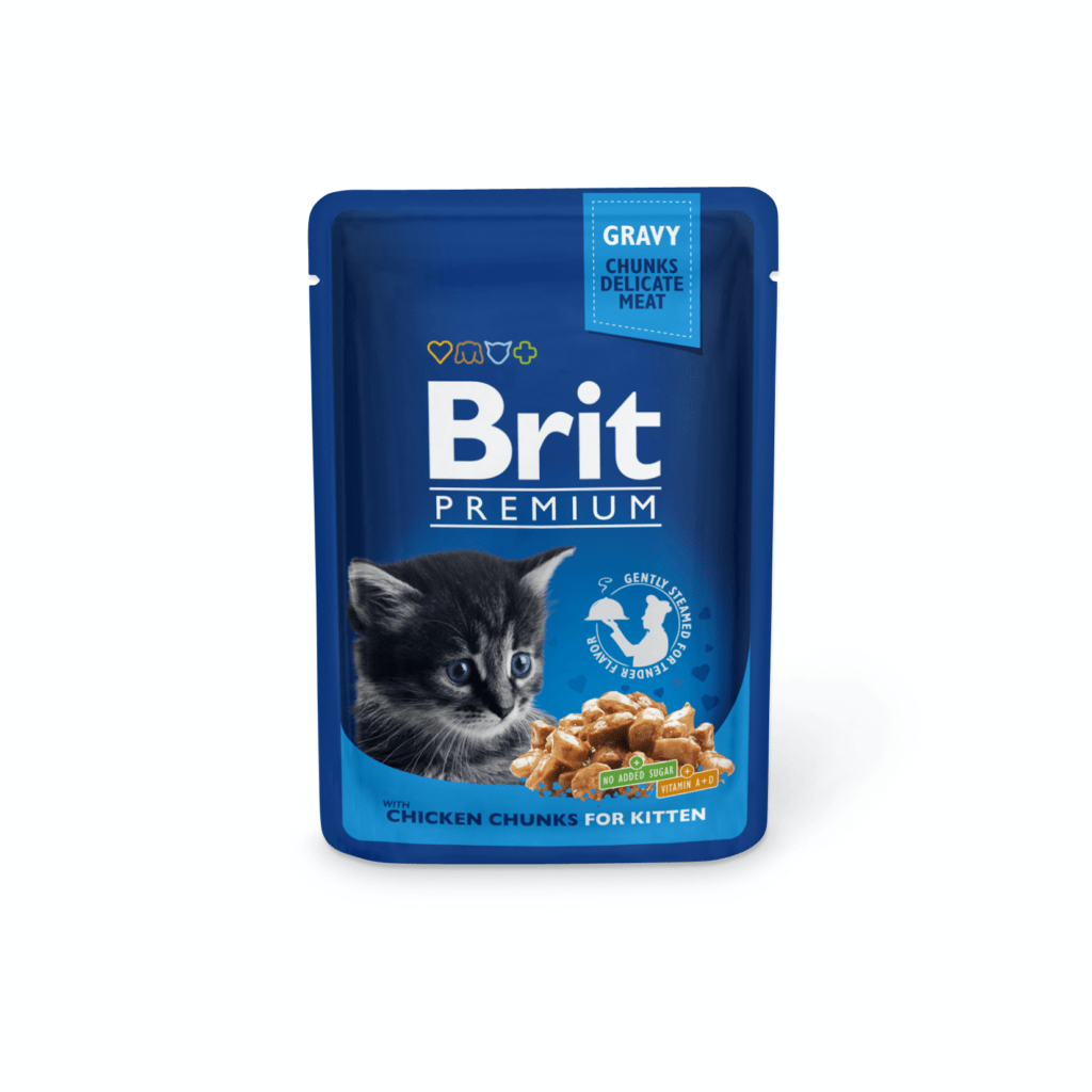 Brit Premium Chicken Chunks for Kitten märgtoit kassipoegadele 100g pakend