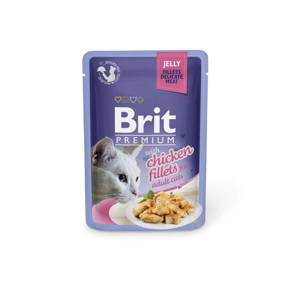 Brit Premium Cat Delicate Fillets in Jelly with Chicken märgtoit kassidele 85g pakend