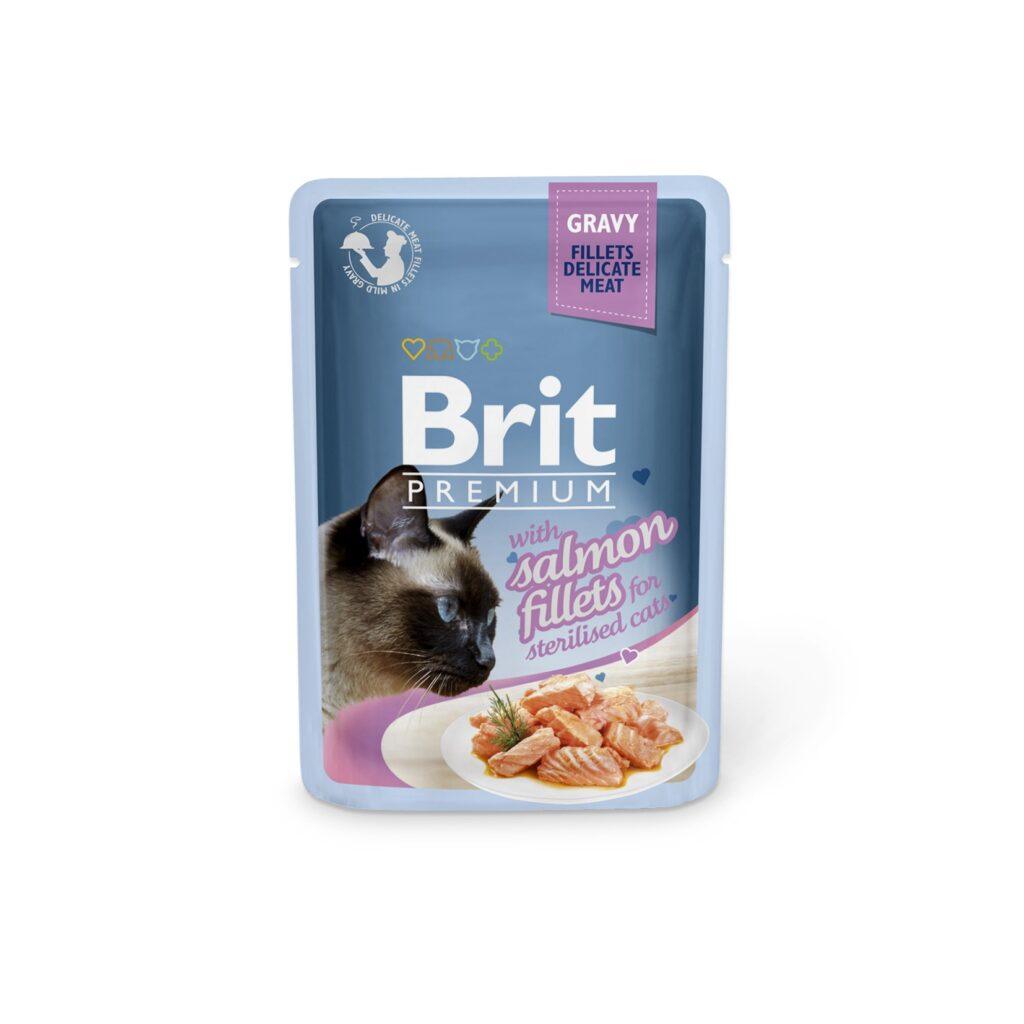 Brit Premium Salmon Fillets in Gravy märgtoit steriliseeritud kassidele 85g pakend