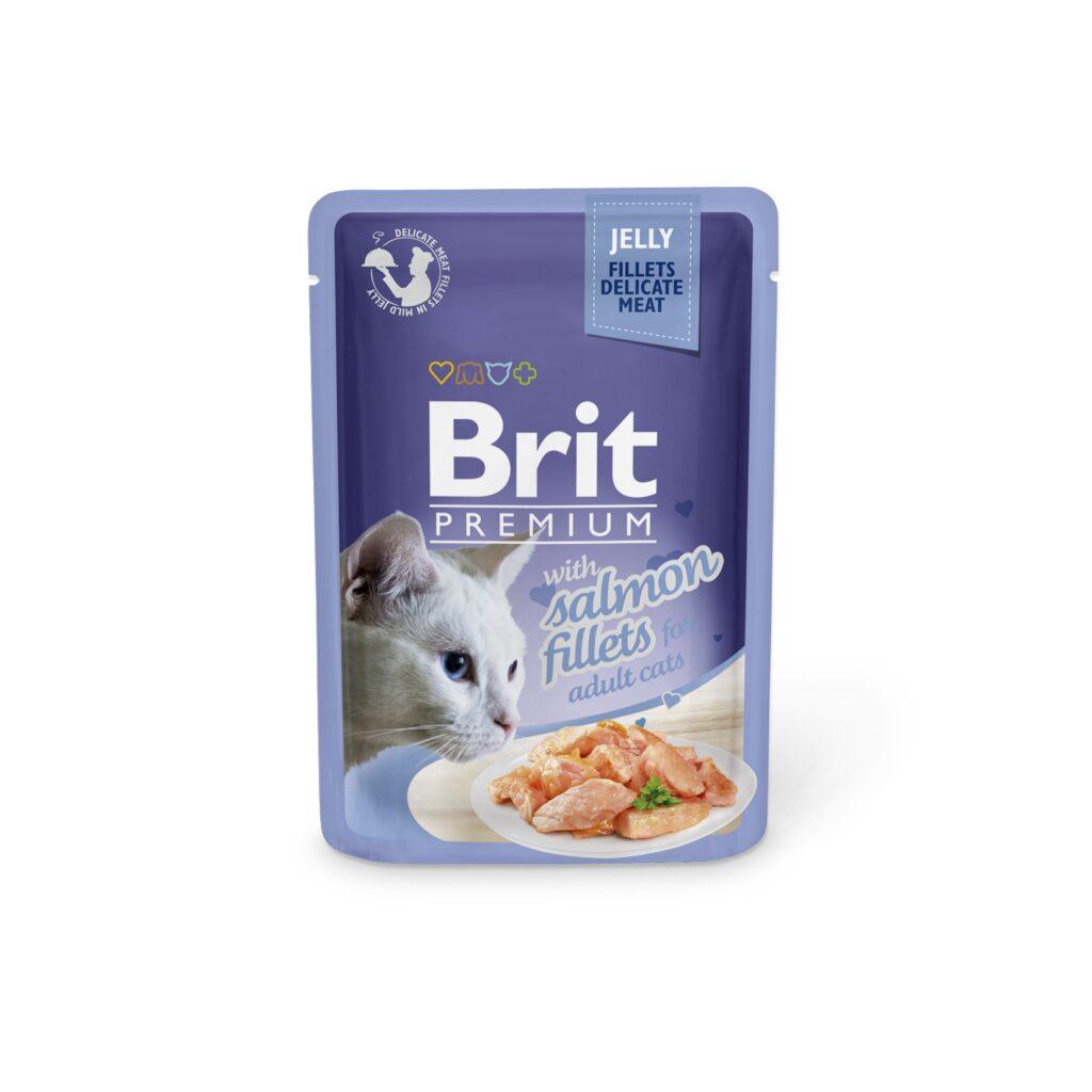 Brit Premium Salmon Fillets in Jelly märgtoit kassidele 85g pakend