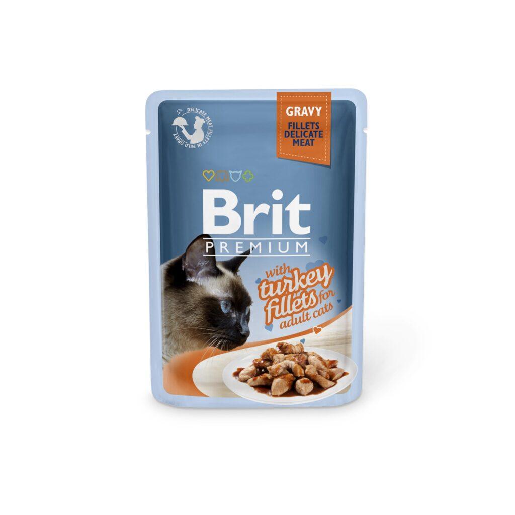 Brit Premium Turkey Fillets in Gravy märgtoit kassidele 85g pakend