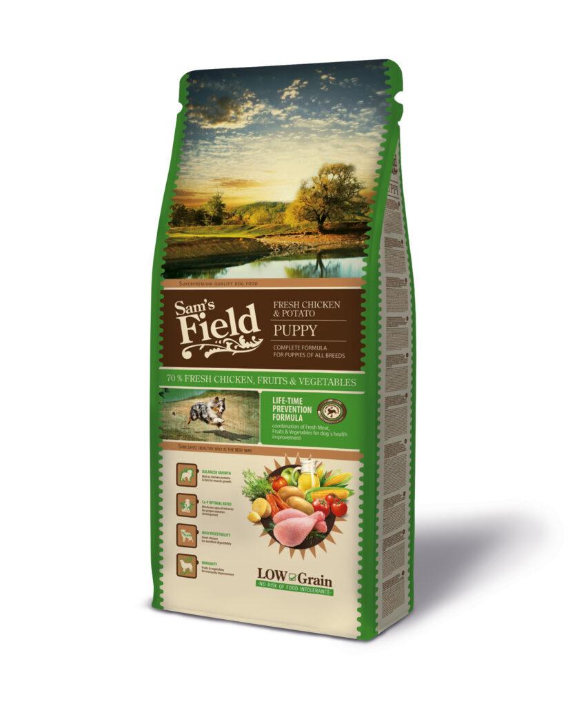 Sam’s Field täissööt igat tõugu kutsikatele kanalihaga. 2.5 kg,