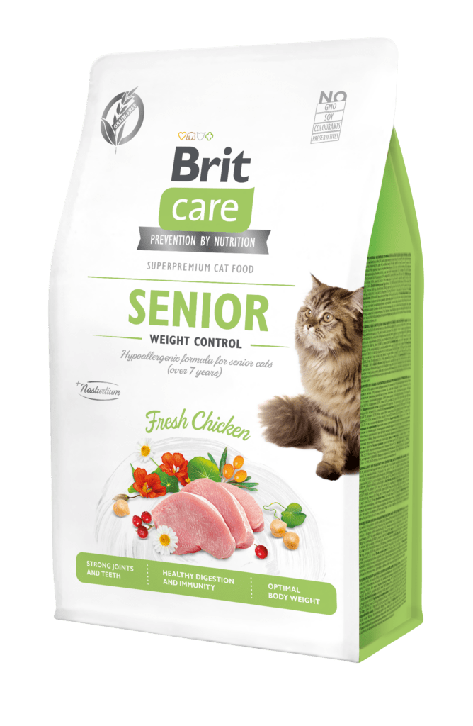 Brit Care teraviljavaba hüpoallergeenne täistoit värske kanalihaga eakatele kassidele alates 7-ndast eluaastast, 0,4 kg