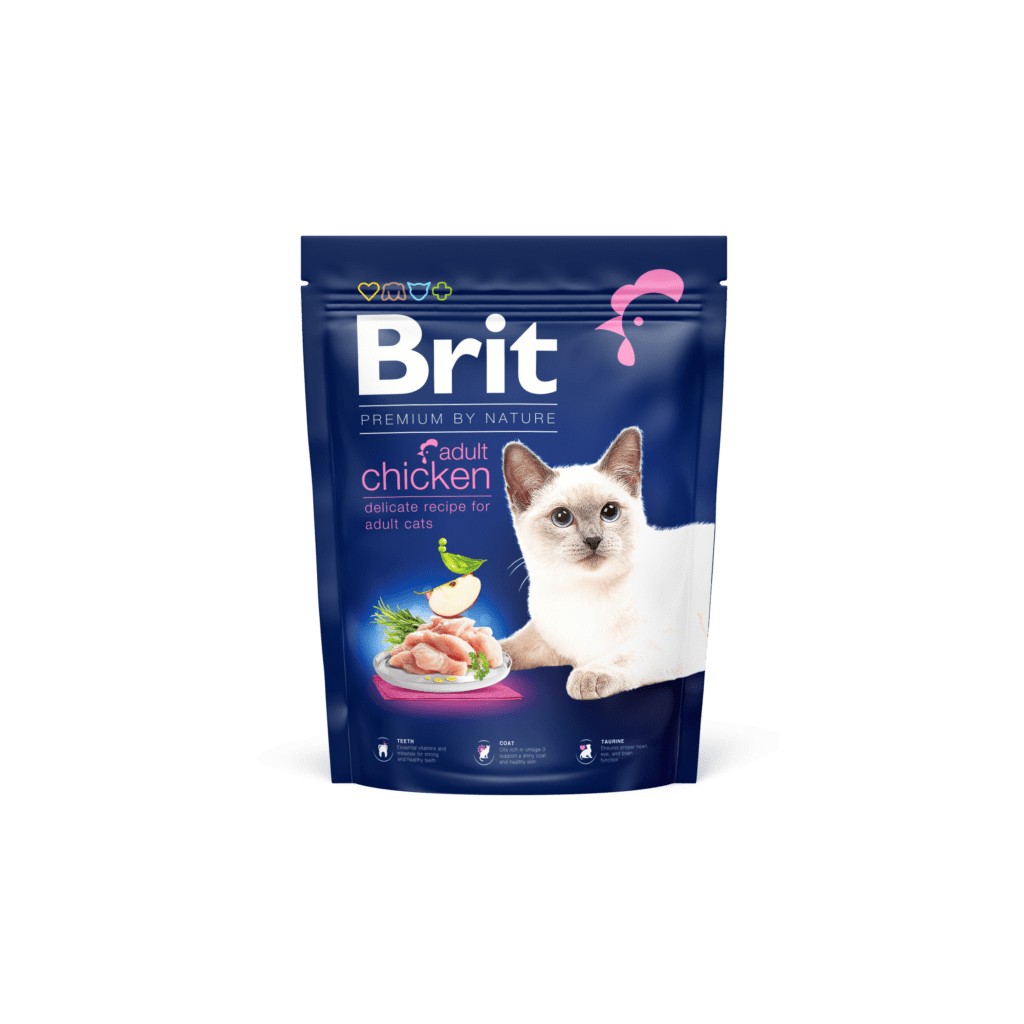 Brit Premium täissööt kanaga täiskasvanud kassidele, 0,3 kg