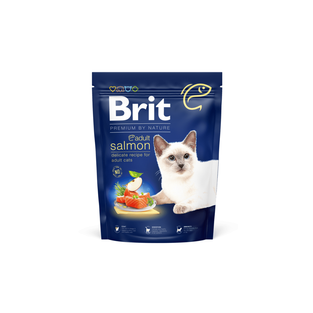 Brit Premium täissööt lõhega täiskasvanud kassidele, 0,3 kg