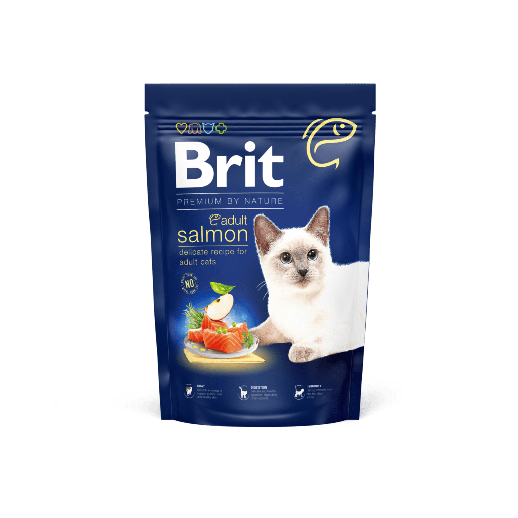 Brit Premium täissööt lõhega täiskasvanud kassidele, 1,5 kg