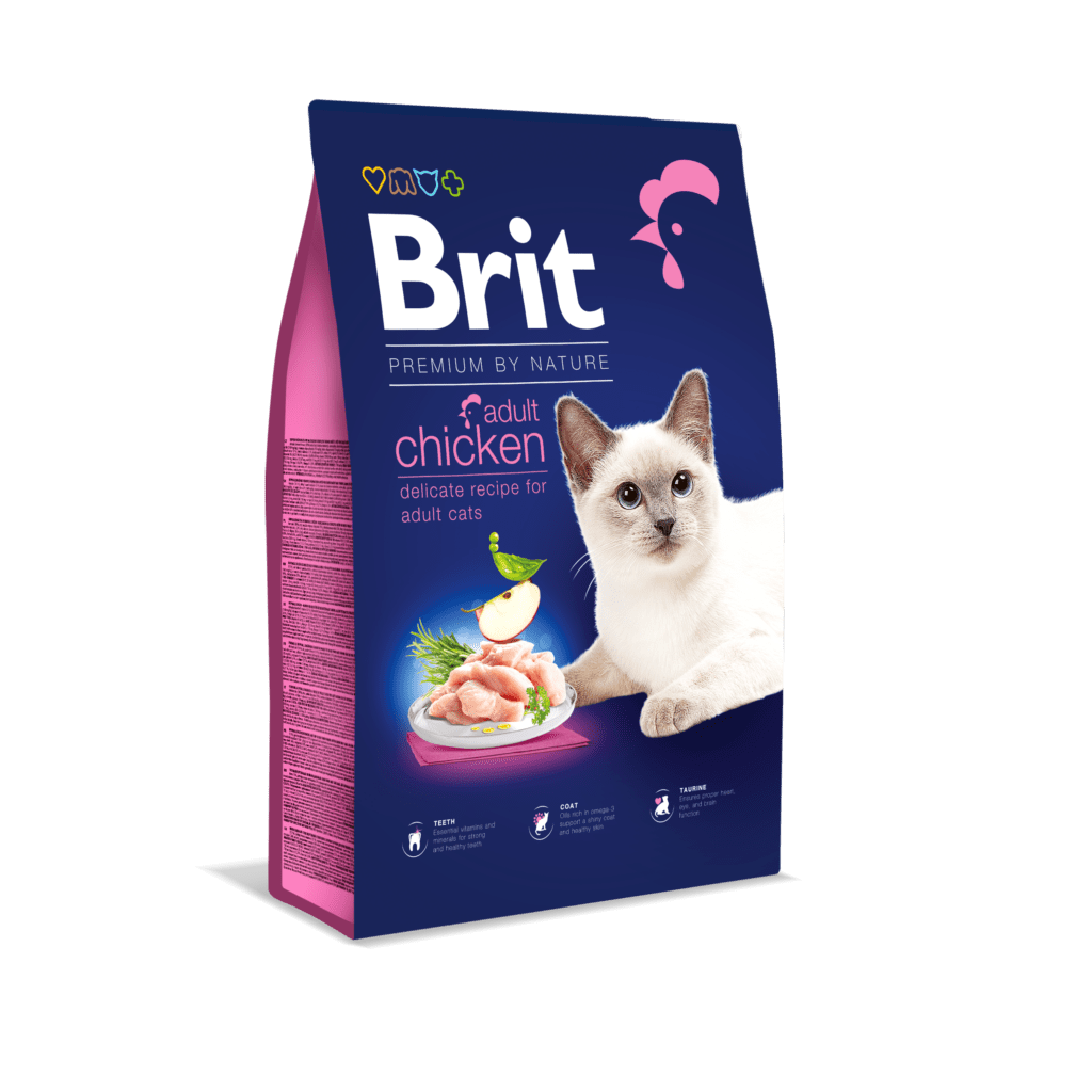 Brit Premium täissööt kanaga täiskasvanud kassidele, 8 kg