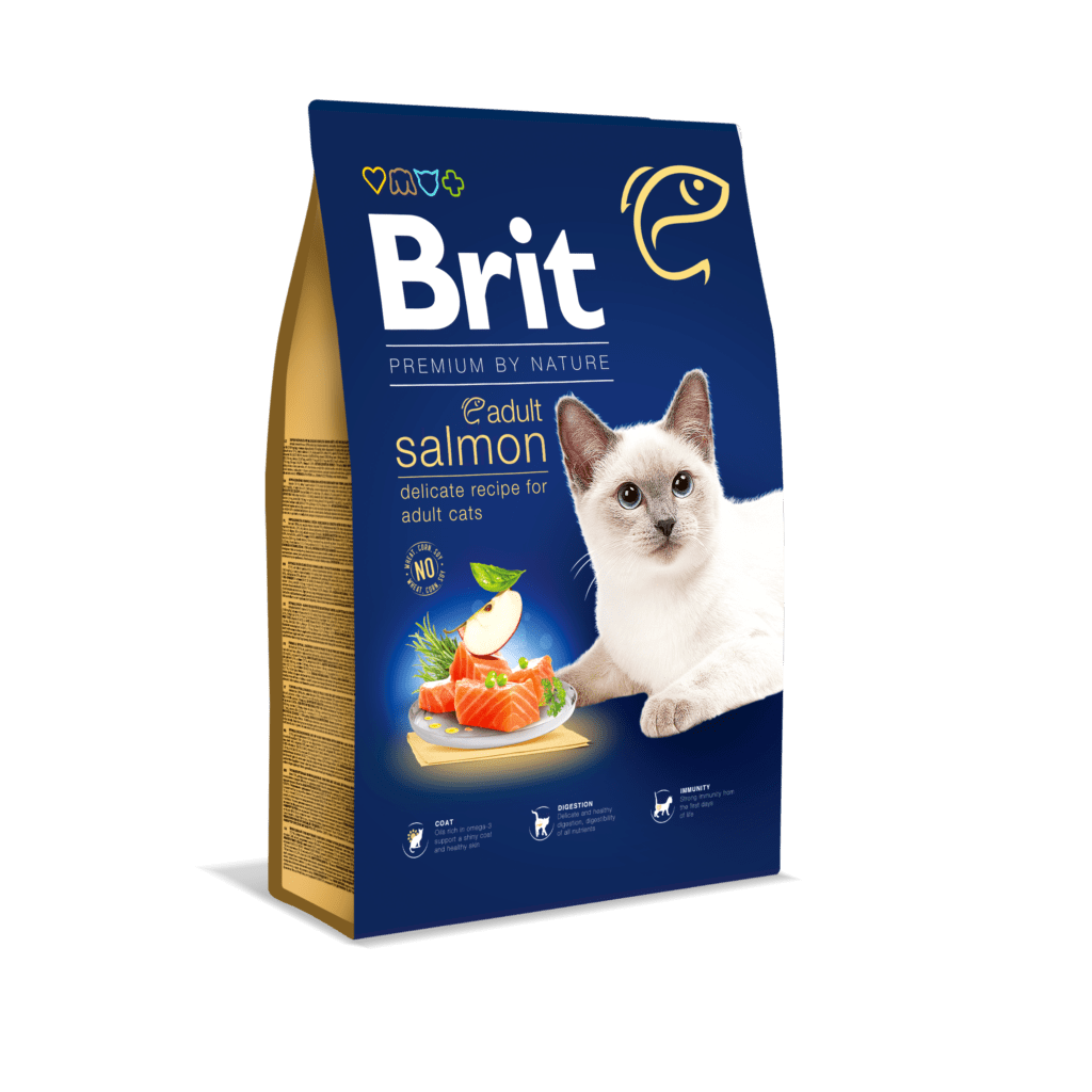 Brit Premium täissööt lõhega täiskasvanud kassidele, 8 kg