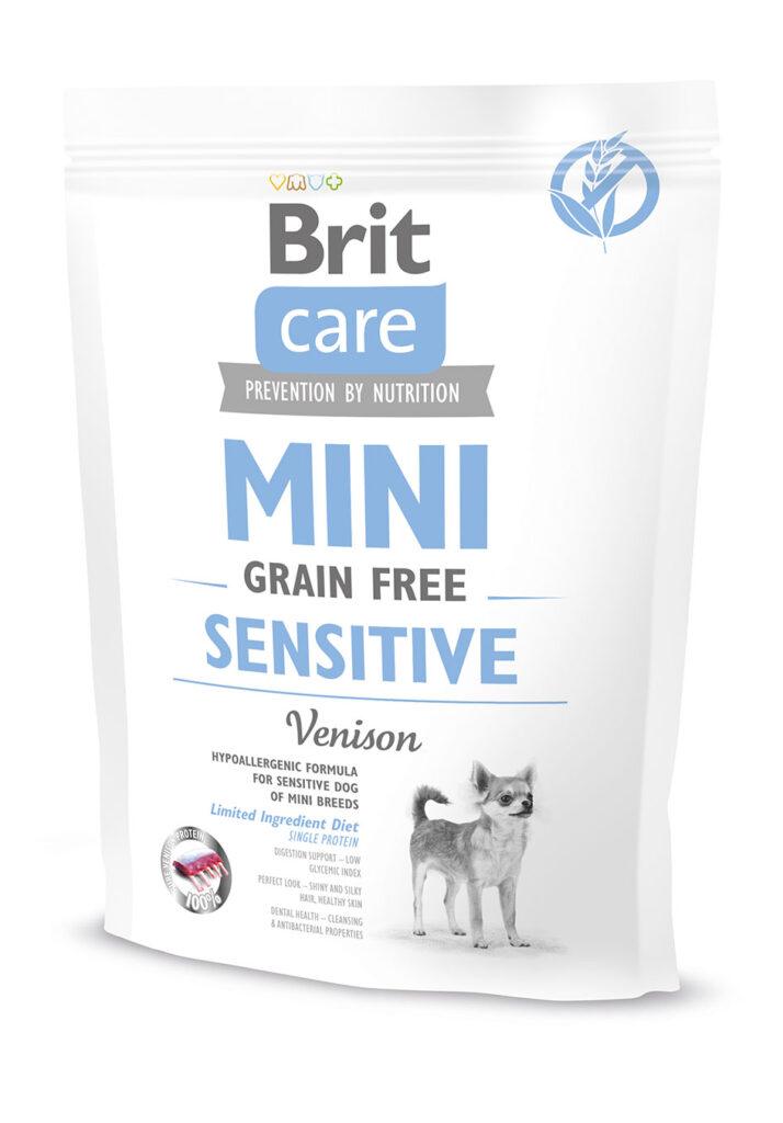 Brit Care Mini teraviljavaba täisväärtuslik toit tundliku seedimisega koertele hirvelihaga, 0,4 kg