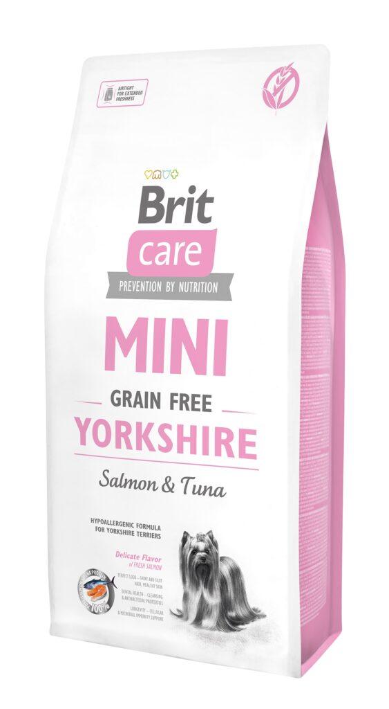 Brit Care Mini teraviljavaba täisväärtuslik toit Yorkshire terjeritele lõhe ja tuunikalaga, 7 kg