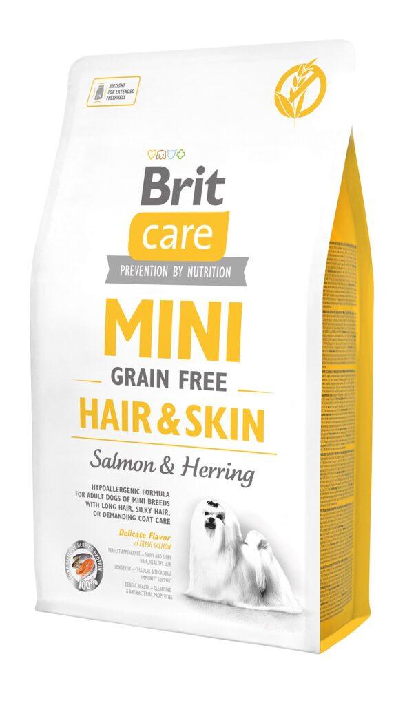 Brit Care Mini teraviljavaba täistoit väikest tõugu täiskasvanud koertele lõhe ja heeringaga, 2 kg