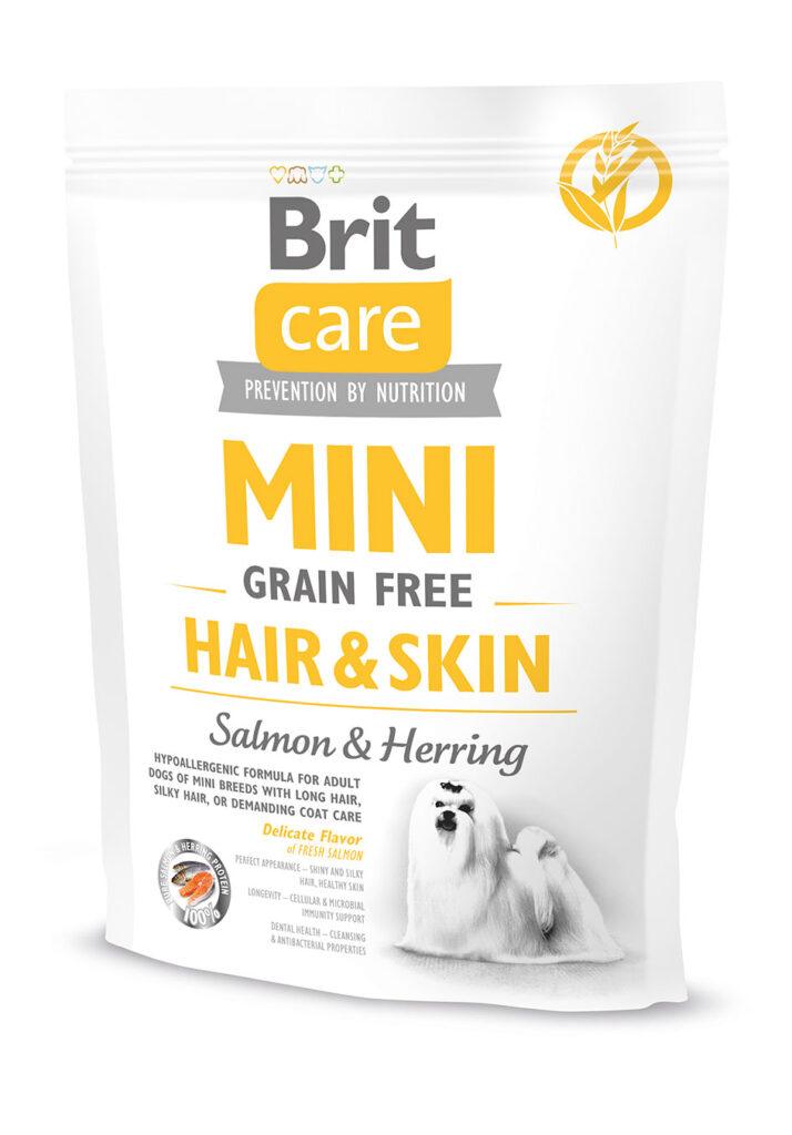 Brit Care Mini teraviljavaba täistoit väikest tõugu täiskasvanud koertele lõhe ja heeringaga, 0,4 kg