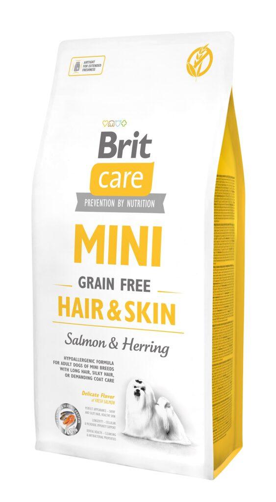Brit Care Mini teraviljavaba täistoit väikest tõugu täiskasvanud koertele lõhe ja heeringaga, 7 kg