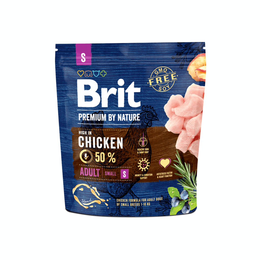 Brit Premium täistoit väikest tõugu (1-10kg) täiskasvanud koertele kanalihaga, 1 kg