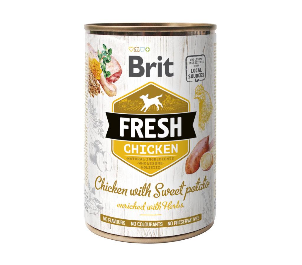 Brit Fresh konserv koertele kanaliha ja bataadiga. pakend