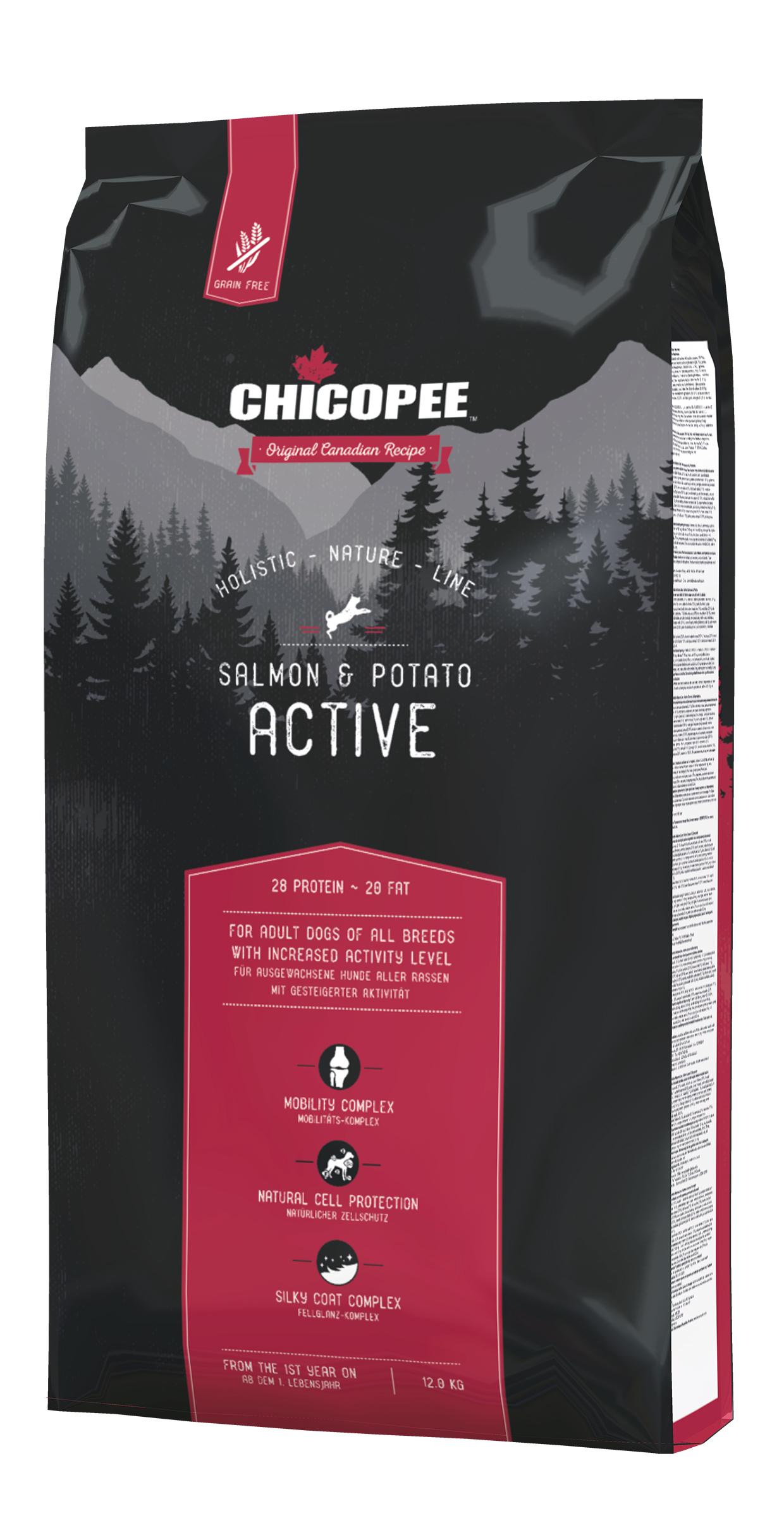 4015598015578.jpg Chicopee HNL Active Salmon & Potato koeratoit 12kg - Image 1