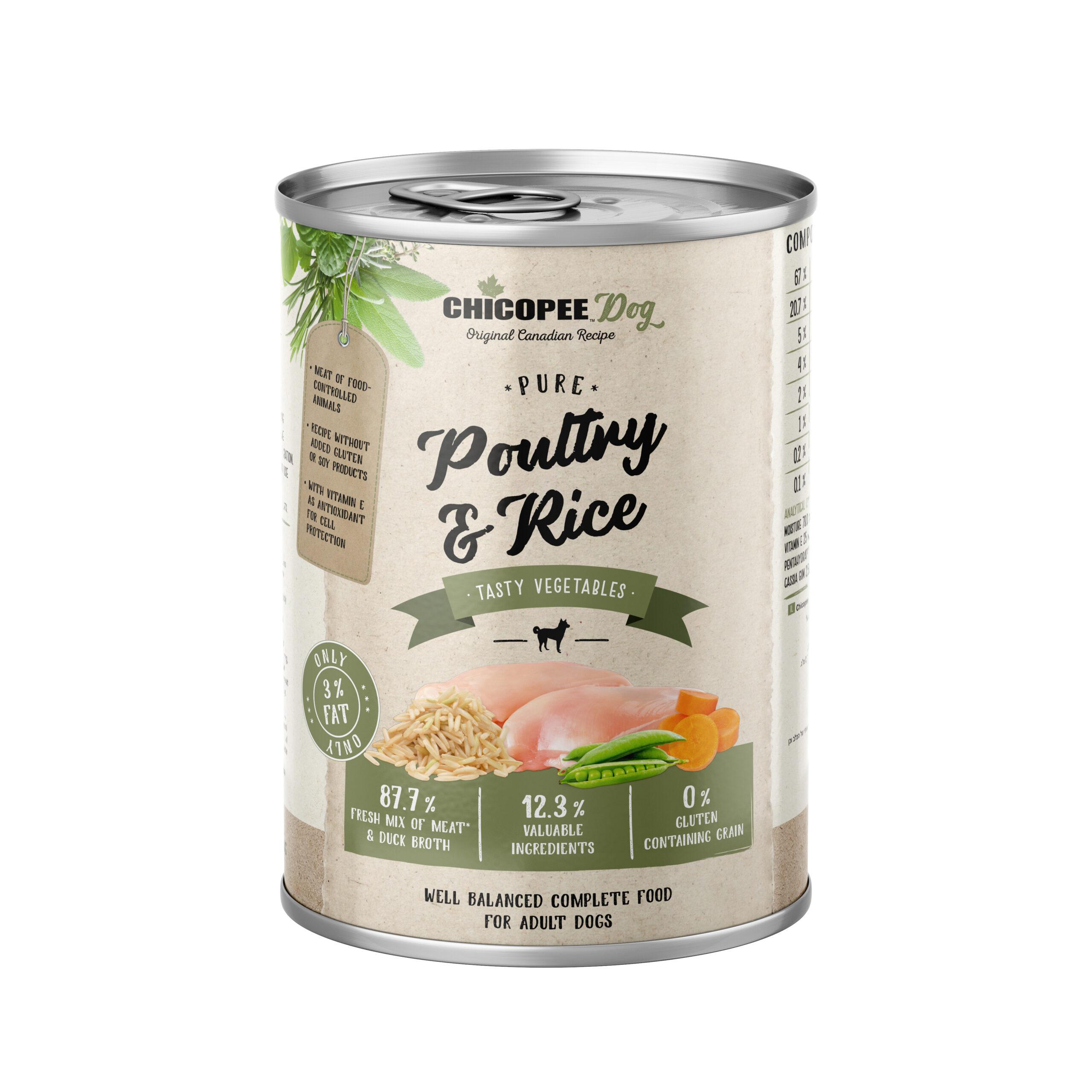 4015598018968.jpg Chicopee Pure Poultry & Rice konserv koertele 400g - Image 1
