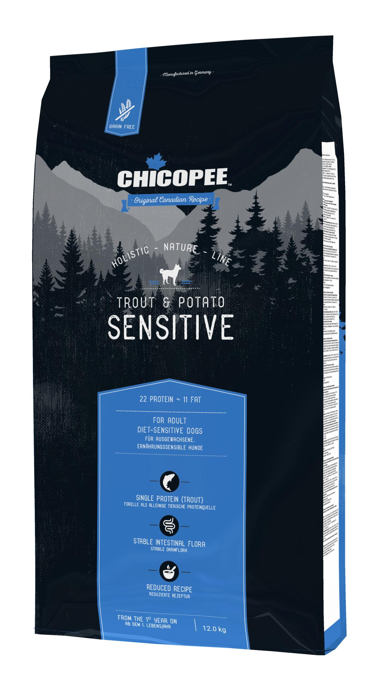 4015598022989.jpg Chicopee HNL Sensitive Trout & Potato koeratoit 12kg - Image 1