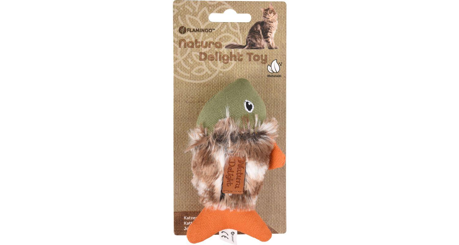 5400585157338.jpg Flamingo naistenõgesega pehme mängukala kassile 13cm - Image 1