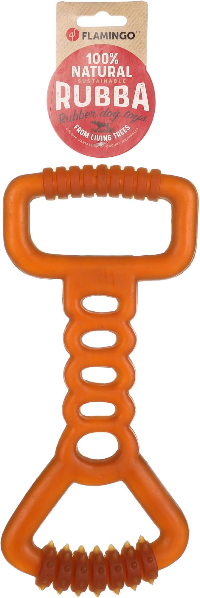 5400585209563.jpg Flamingo naturaalsest kummist tirimismänguasi koertele 28,5x13,3cm - Image 1