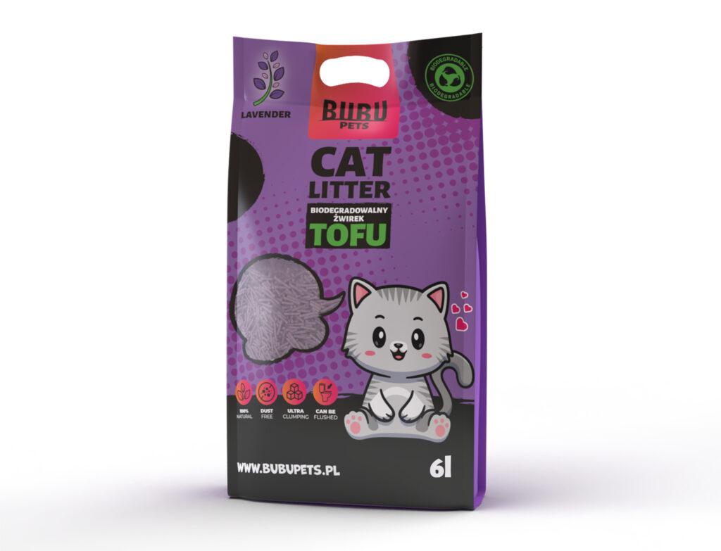 Bubu Pets lavendli lõhnaga tofu kassiliiv 2,5 kg / 6L pakend