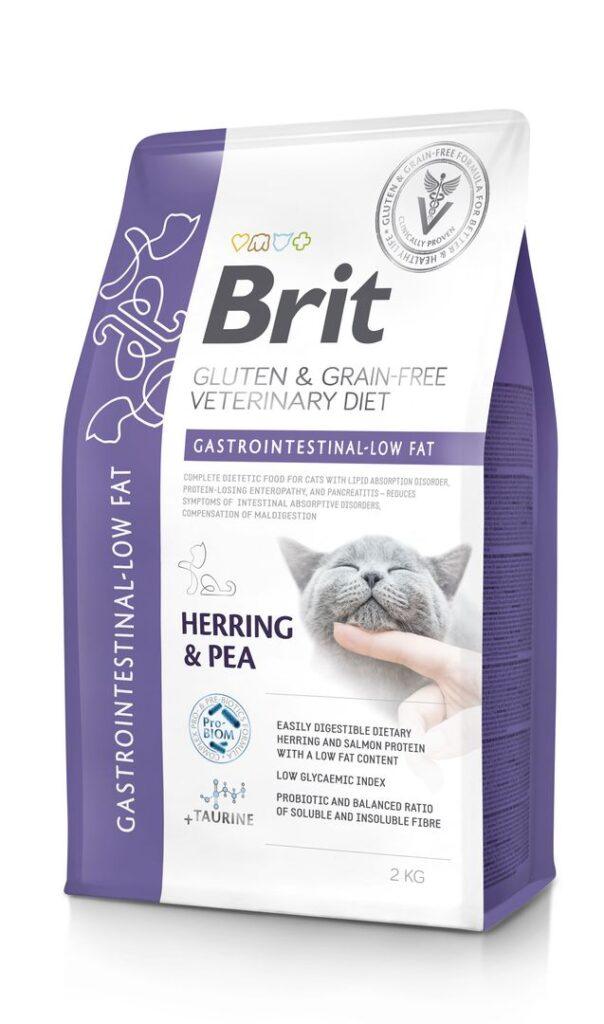Brit Veterinary Diet Gastrointestinal – Low Fat erisööt kassidele 2kg