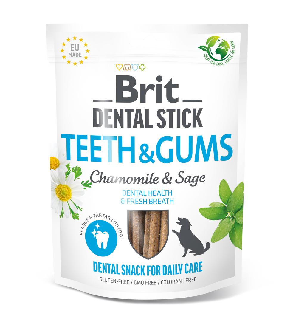 8595602564354.jpg Brit Dental Stick Teeth & Gums närimispulgad koertele 7tk 251g - Image 1