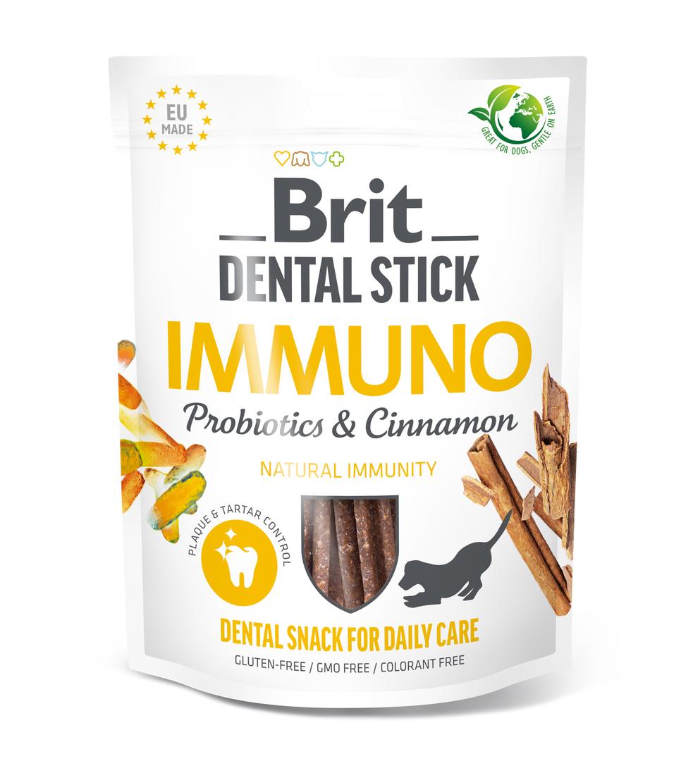 8595602564378.jpg Brit Dental Stick Immuno närimispulgad koertele 7tk 251g - Image 1