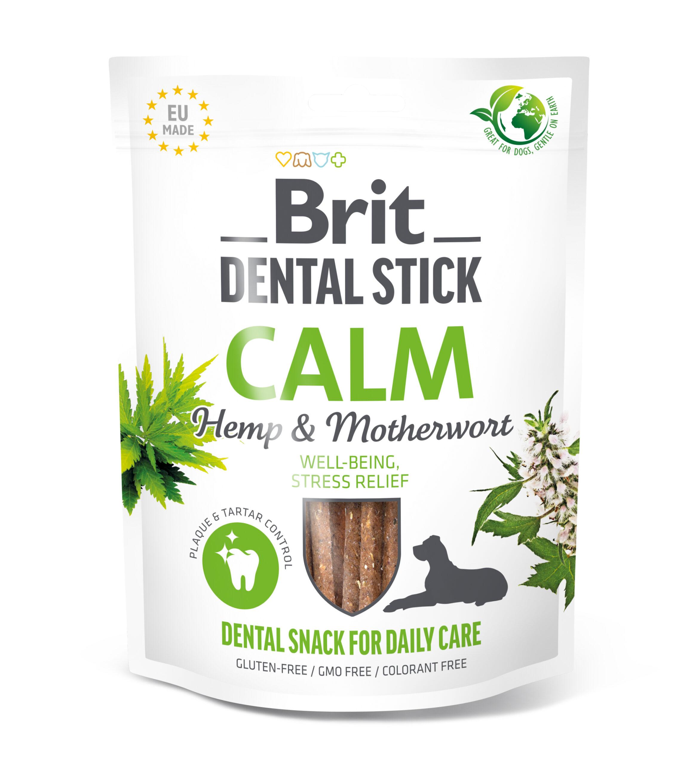 8595602564385.jpg Brit Dental Stick Calm närimispulgad koertele 7tk 251g - Image 1
