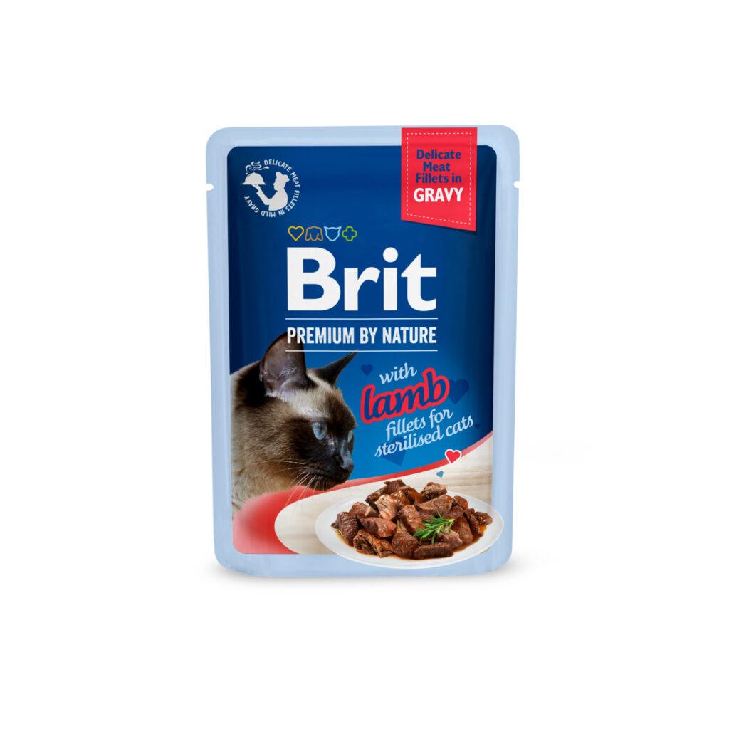 Brit Premium Delicate Lamb Fillets in Gravy märgtoit steriliseeritud kassidele 85g pakend