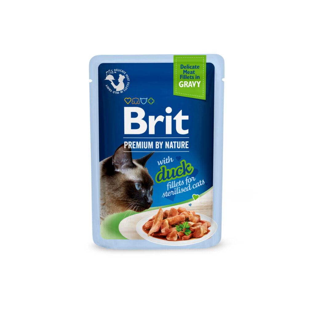 Brit Premium Delicate Duck Fillets in Gravy märgtoit steriliseeritud kassidele 85g pakend