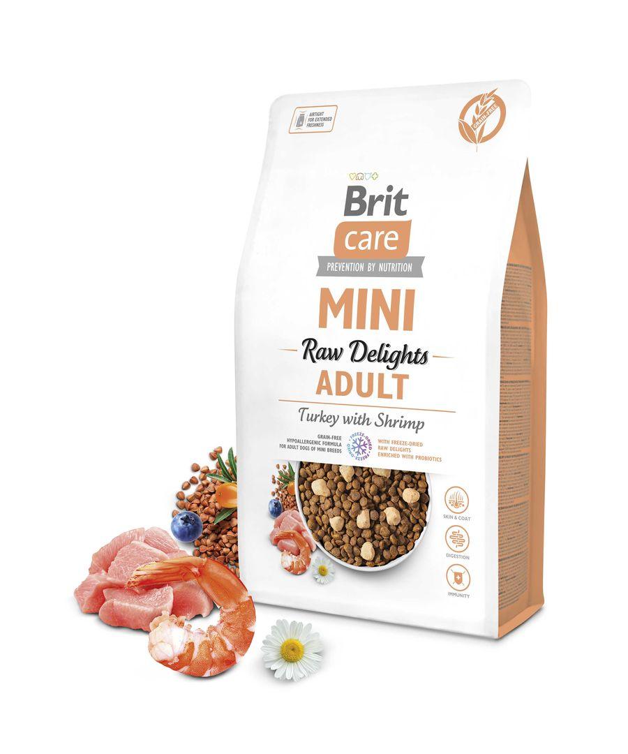8595602571321.jpg Brit Care Mini Raw Delights Turkey with Shrimp koeratoit 2kg - Image 1
