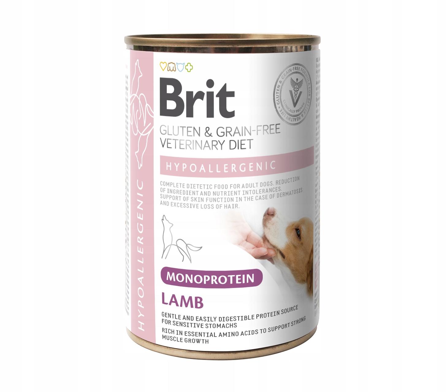 8595602574216.jpg Brit Veterinary Diet Hypoallergenic Monoprotein Lamb konserv koerale 400g - Image 1