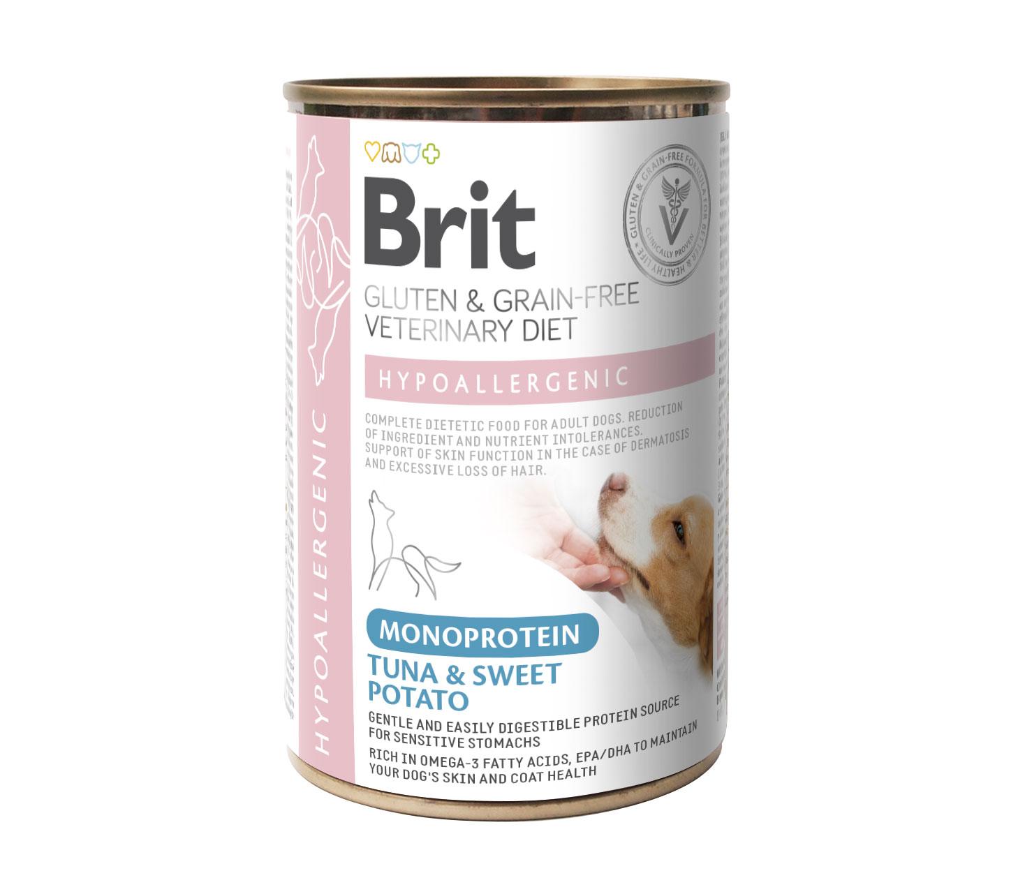 8595602574223.jpg Brit Veterinary Diet Hypoallergenic Monoprotein Tuna konserv koerale 400g - Image 1