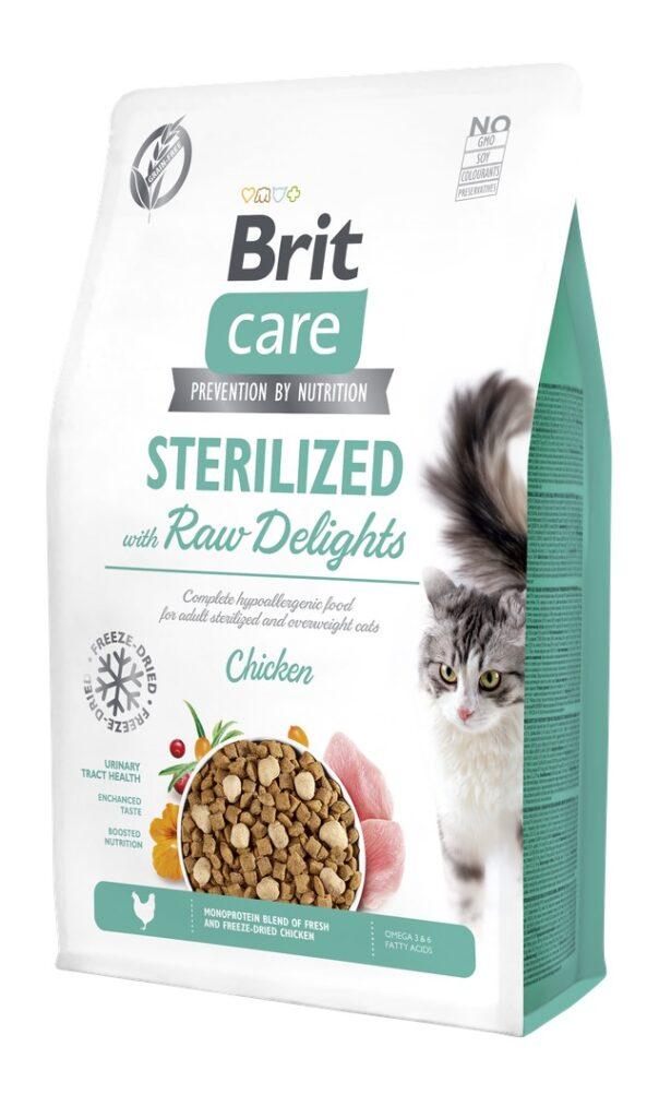 Brit Care Grain-Free Sterilized with Raw Delights kassitoit 2 kg pakend