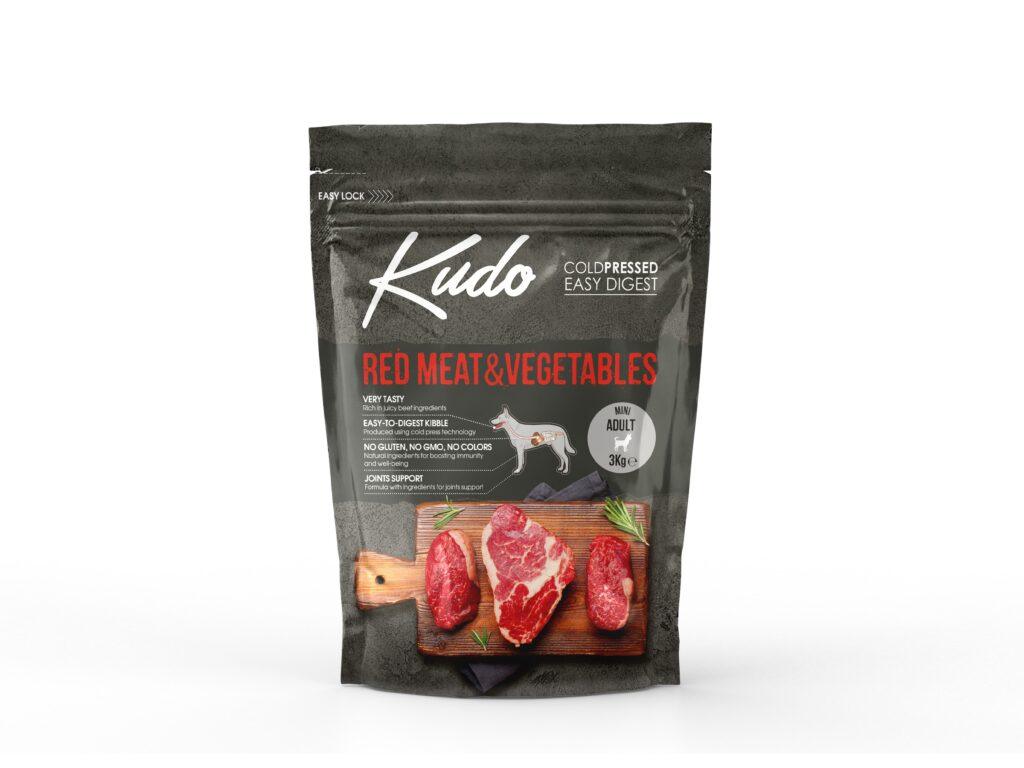 Kudo Red Meat & Vegetables Mini külmpressitud koeratoit 3kg