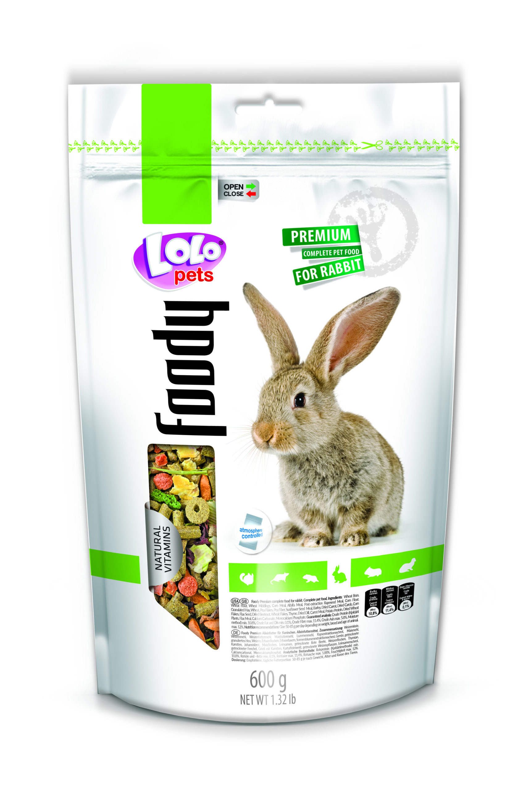 5904479701244.jpg LoLo Pets Foody täissööt jänestele 600g - Image 1