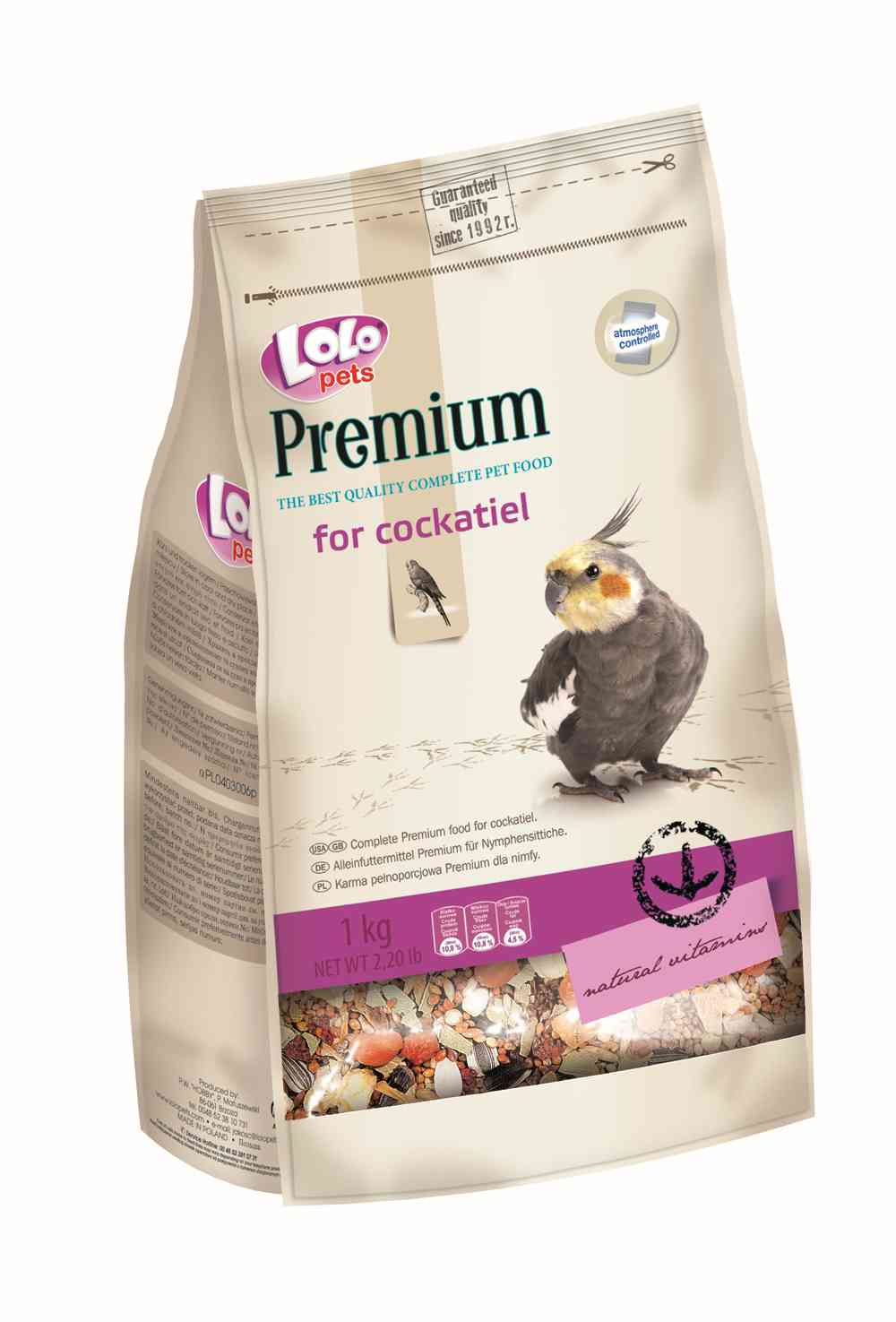 5904479702227.jpg LoLo Pets Premium täissööt nümfkakaduudele 1kg - Pilt 1