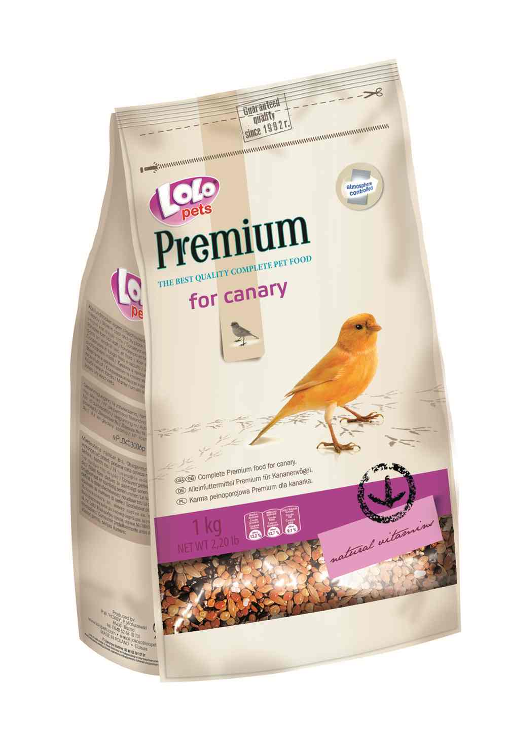 5904479702524.jpg LoLo Pets Premium täissööt kanaarilindudele 1kg - Pilt 1