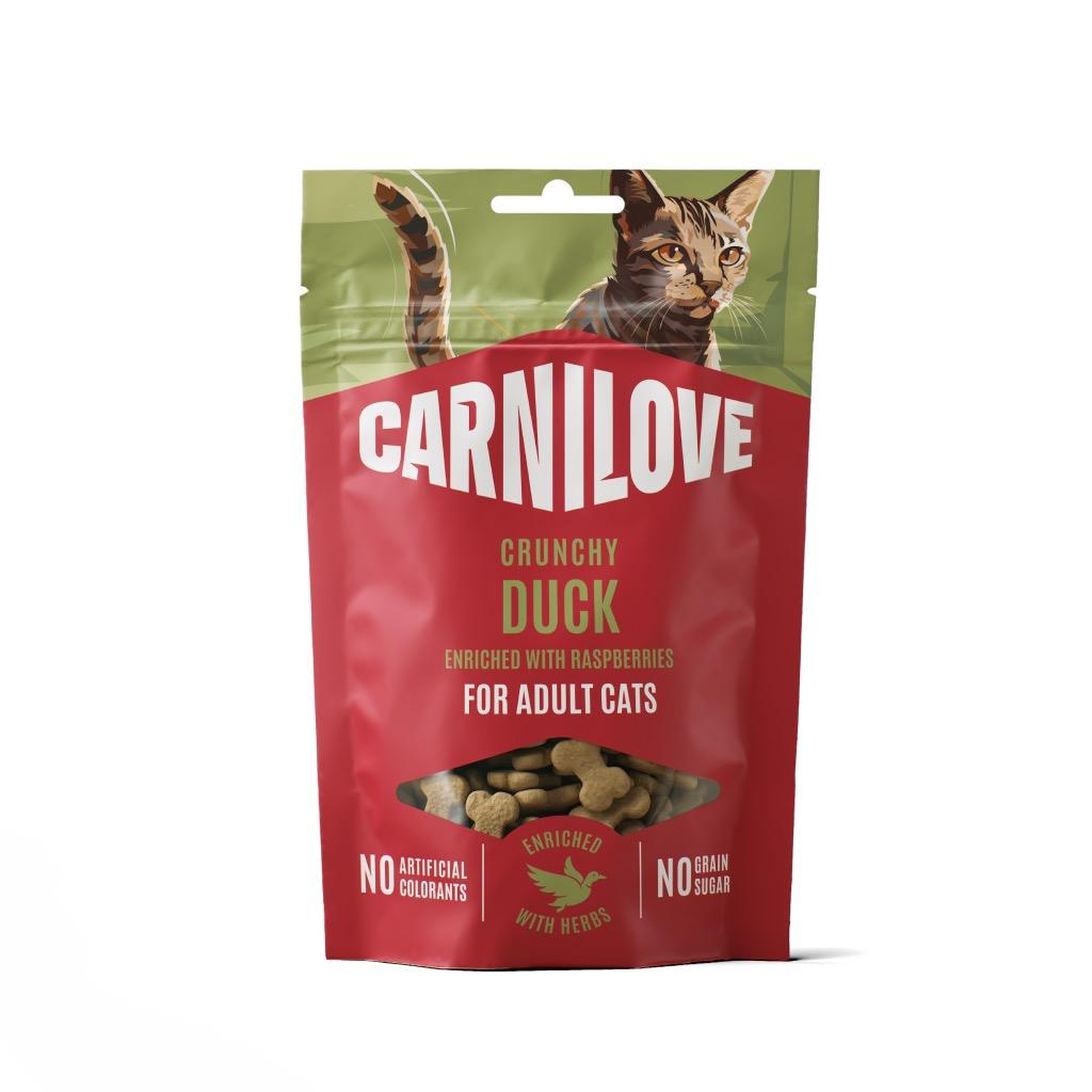8595602582518.jpg Carnilove Duck with Raspberries maiused kassidele 50g - Image 1